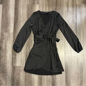 Black Nasty Gal wrap dress, size 6